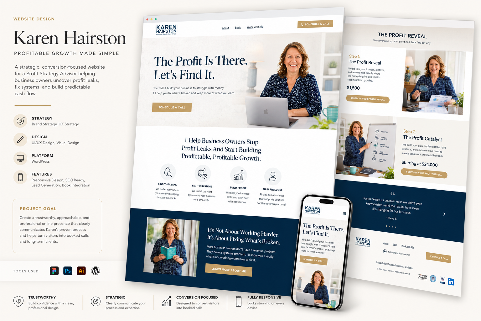 Karen Hairston Profitable Growth Website Mockup